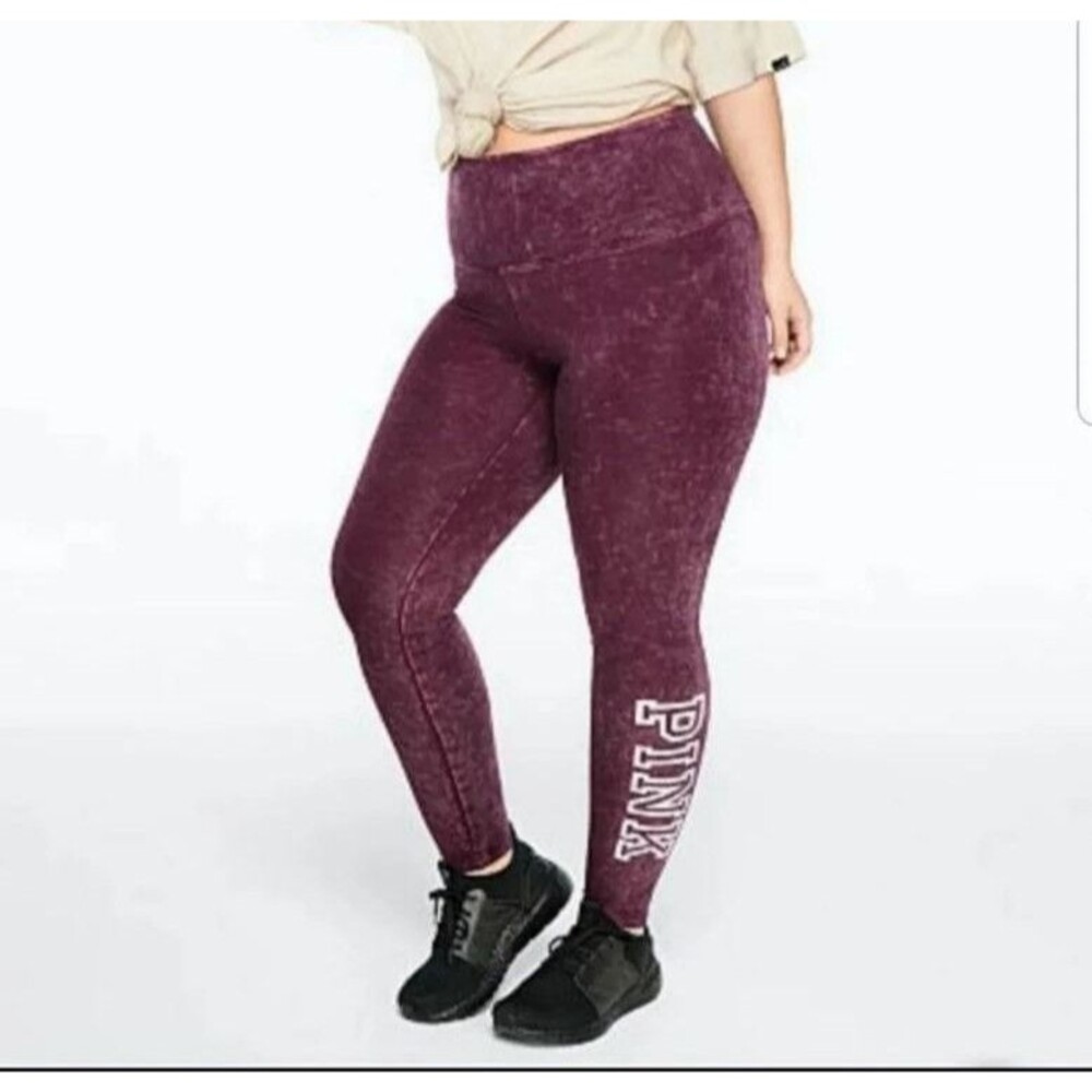 New VS PINK cotton leggings logo L